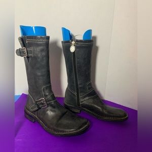 Donald J Pliner Leather Amy Boots Black Size 8 1/2M